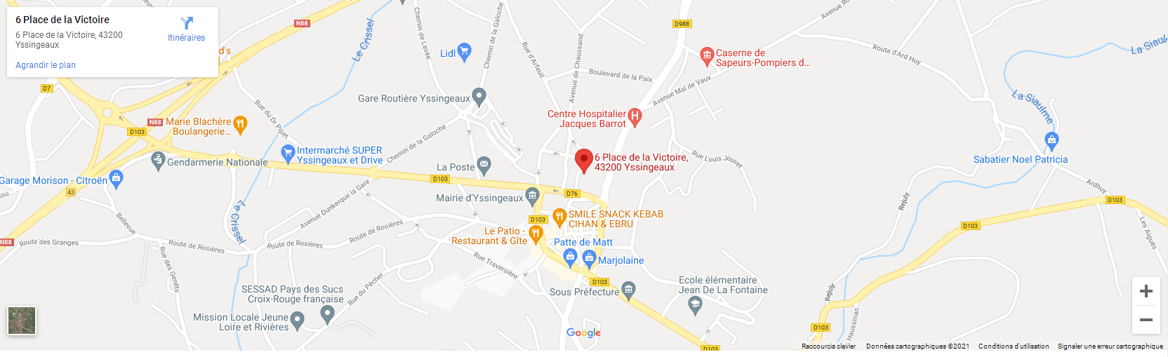 agrandir le plan via google maps